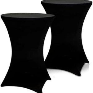 Cocktail Table Cover by [Brand] | 32x43in Elastic Stretch Spandex | Form Fitting for Parties & Weddings | Machine Washab