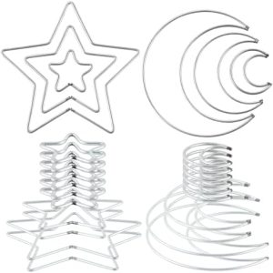 Hotop Metal Dream Catcher Hoops - Steel Craft Rings for Macrame Projects - Ideal for Wreaths & Floral Arrangements - 20